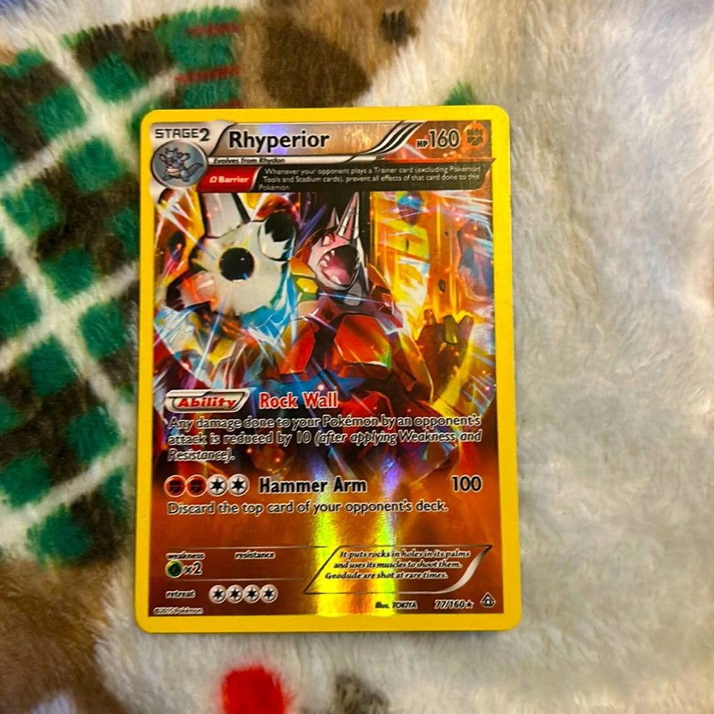2015 Pokemon Stage 2 Rhyperior 77/160